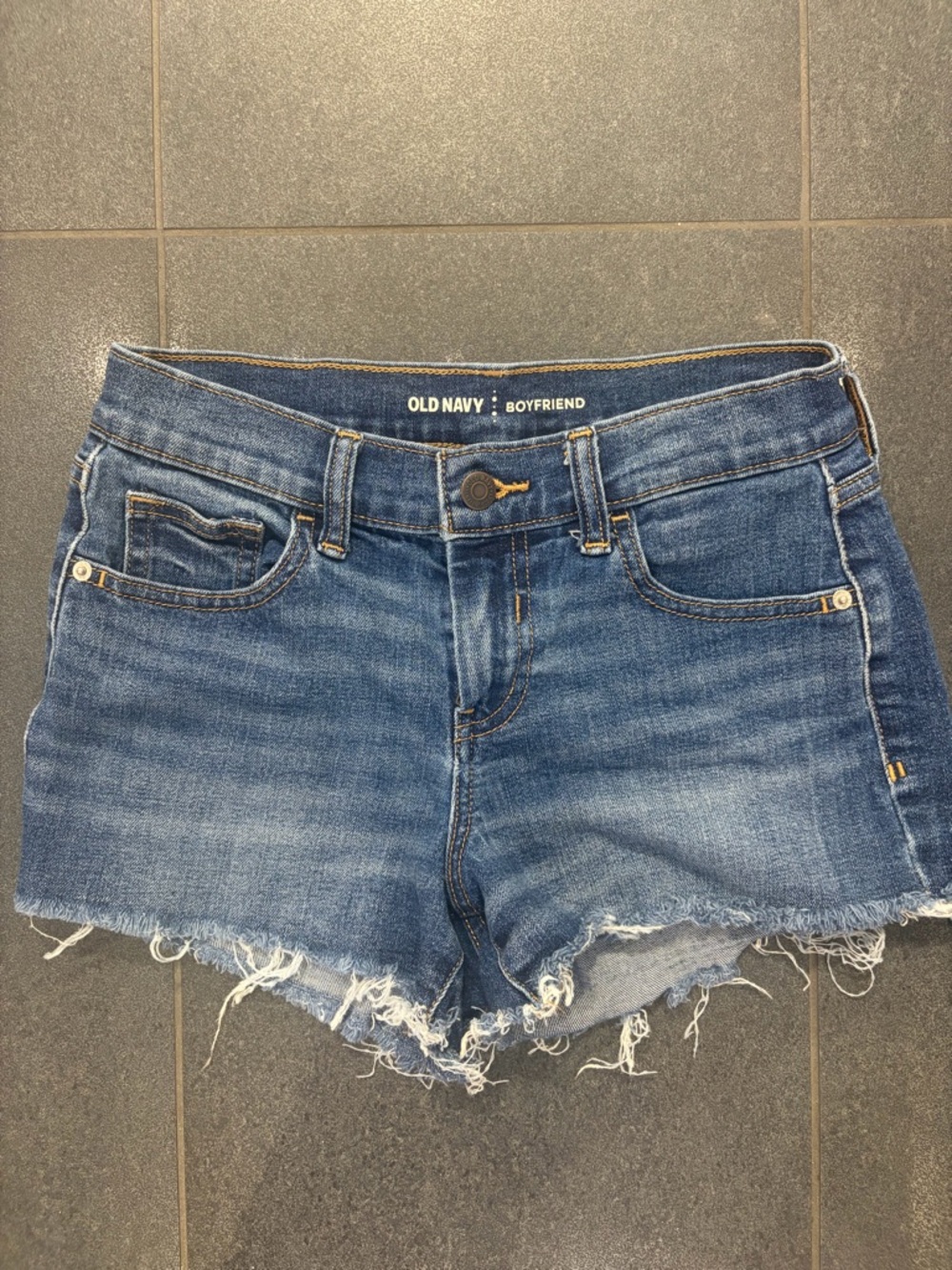 Old Navy Blue Boyfriend Cutoff Denim Shorts